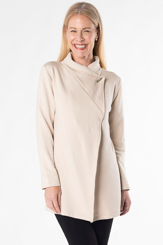 Lucy Shawl Collar Bamboo Cardigan - Oat - Terrera