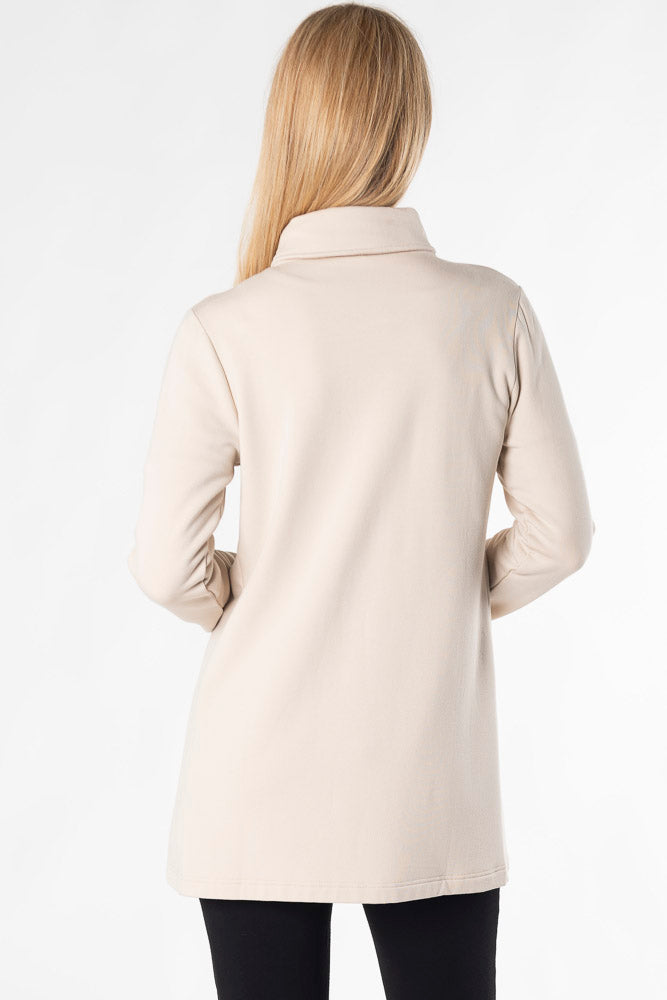 Lucy Shawl Collar Bamboo Cardigan - Oat - Terrera
