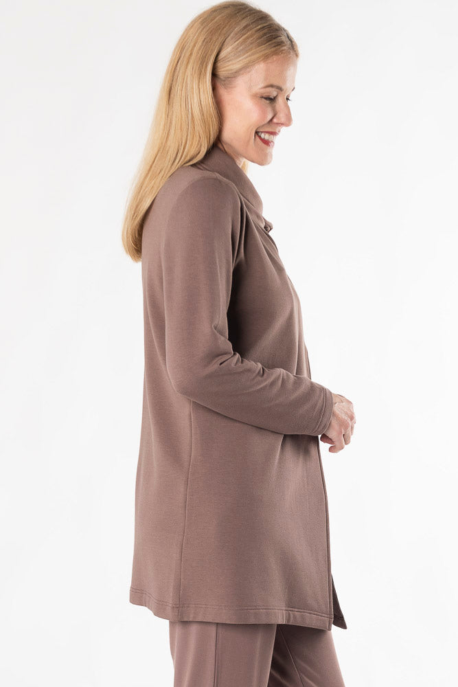 Lucy Shawl Collar Bamboo Cardigan - Latte - Terrera