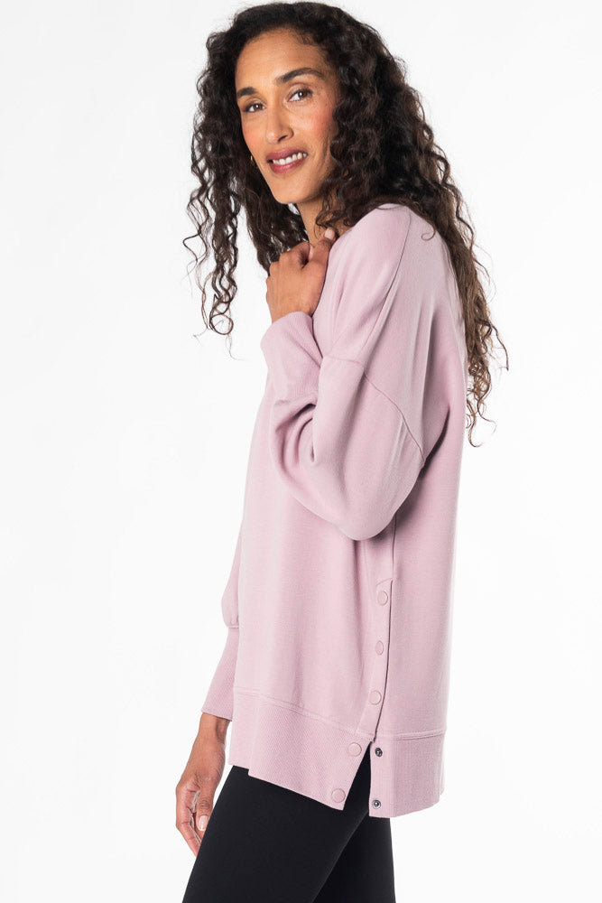 Lynn Side-Snap Bamboo Tunic - Soft Lavender - Terrera