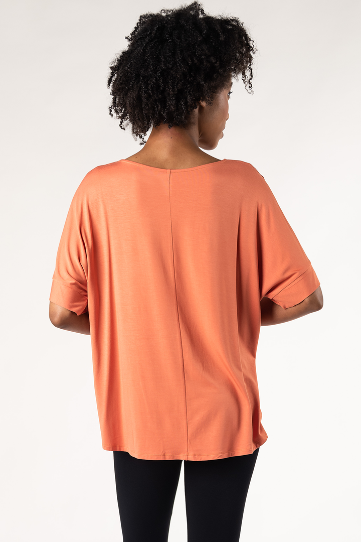 Laura Relaxed-Fit Bamboo Blouse - Apricot - Terrera