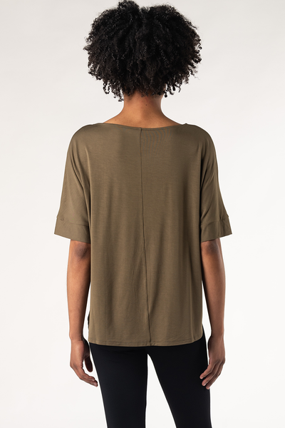 Laura Relaxed-Fit Blouse - Deep Olive