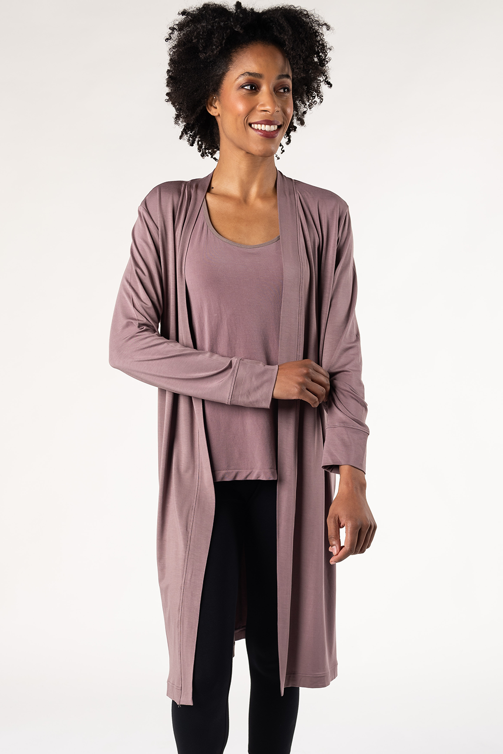 Joanie Bamboo Duster - Mauve Taupe - Terrera
