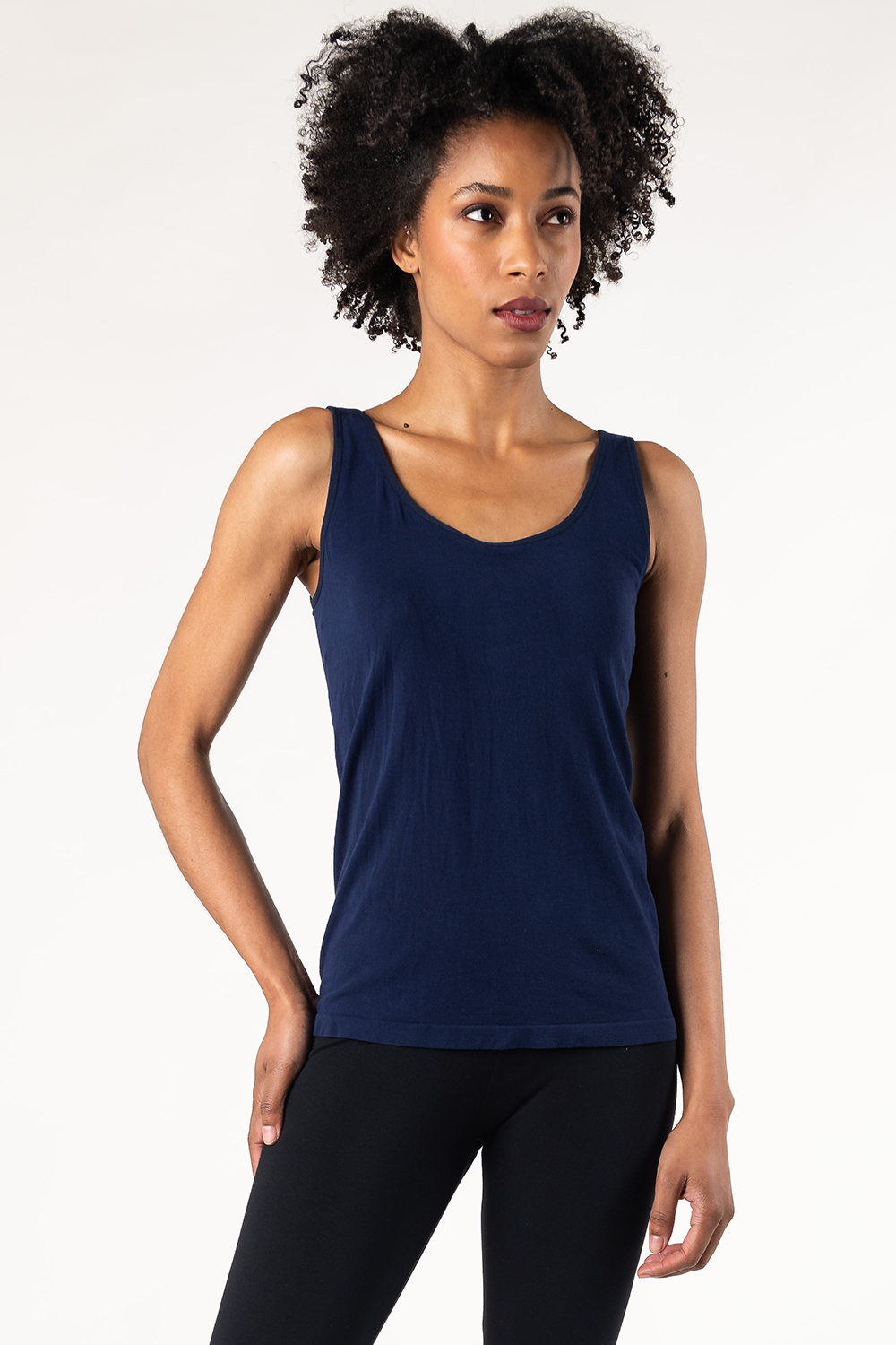 Seamless Bamboo Bra Tank Ink Terrera