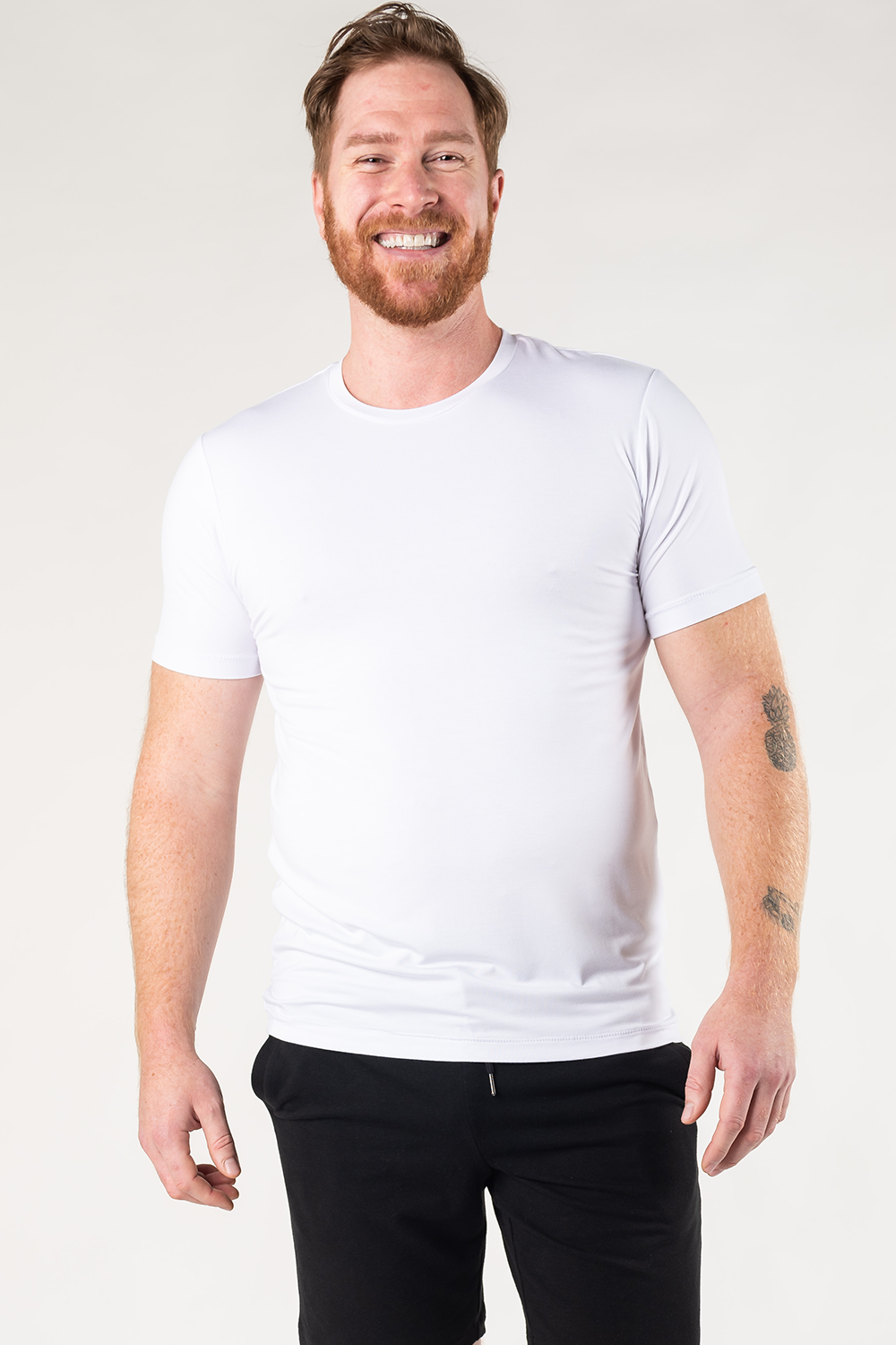Lawrence Crew Neck Bamboo Tee - White - Terrera