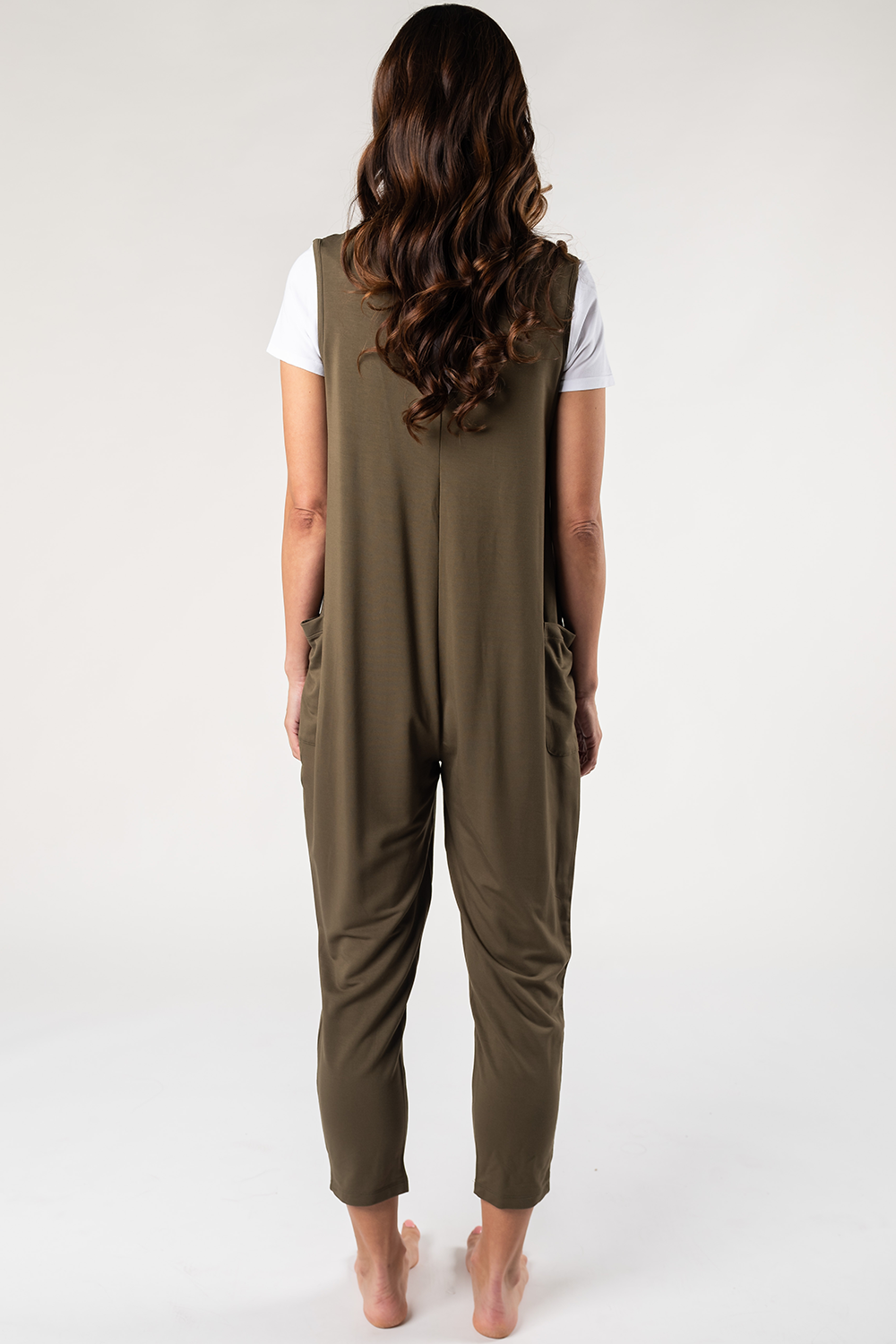 Brooke Bamboo Jumpsuit Deep Olive Deep Olive XS