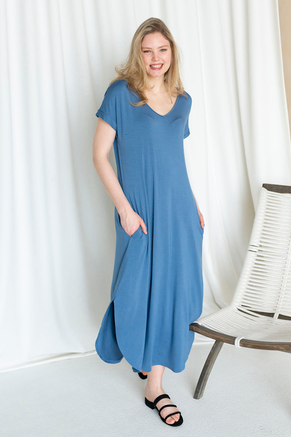 Denise Maxi Dress - Coast Blue