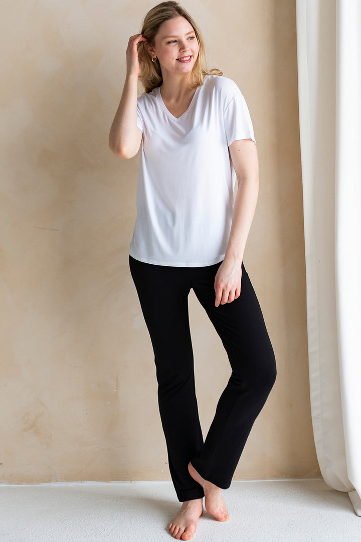 Emory Pull On Bamboo Pant - Black - Terrera