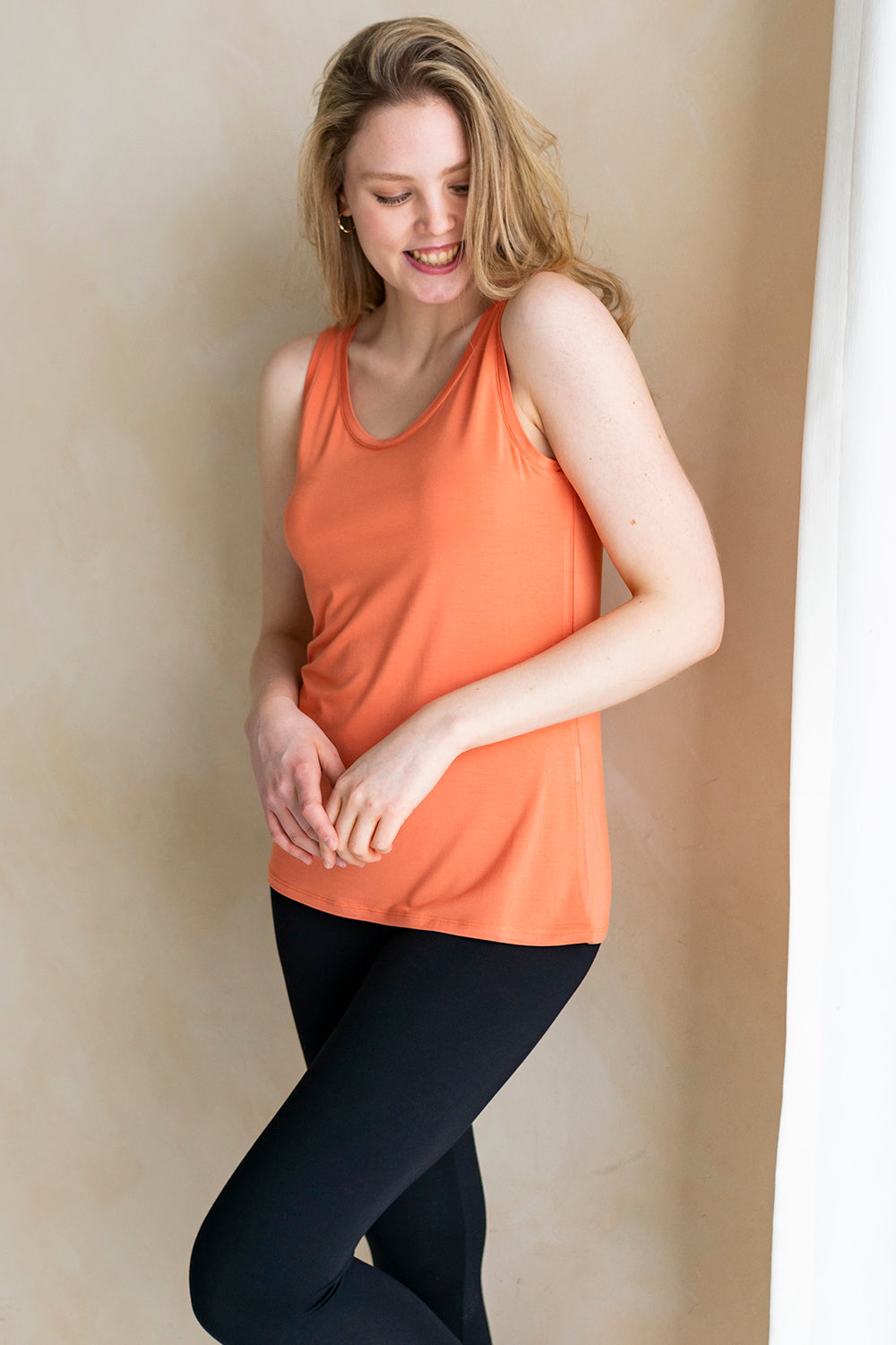Cindy Bamboo Tank - Apricot - Terrera