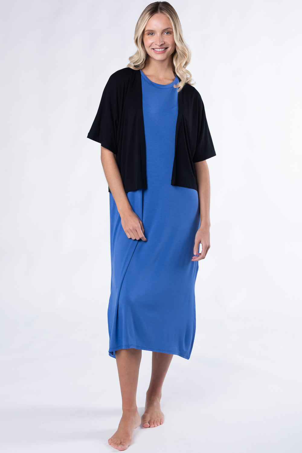 Terrera Teagan T shirt Dress Ocean Blue Size XS