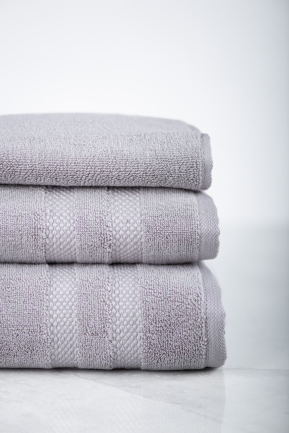 Bamboo 3 Piece Towel Set Grey Terrera