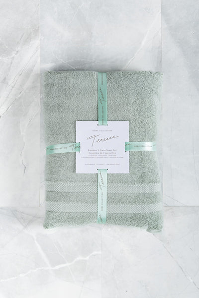 Bamboo 3-Piece Towel Set - Desert Sage