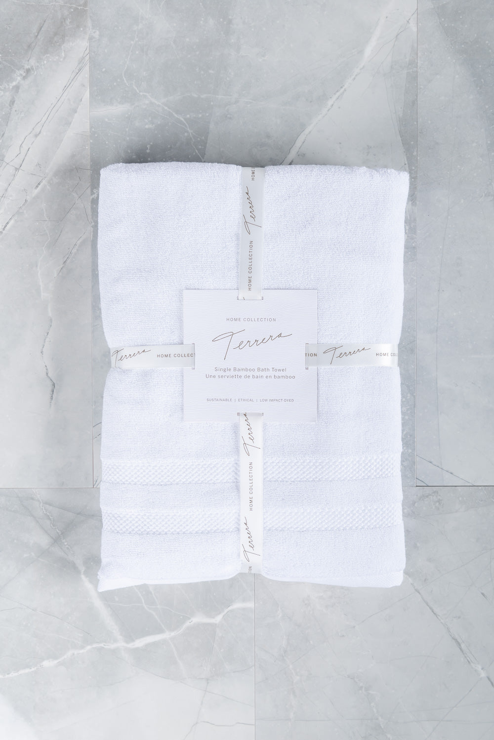 Single Bamboo Bath Towel - White