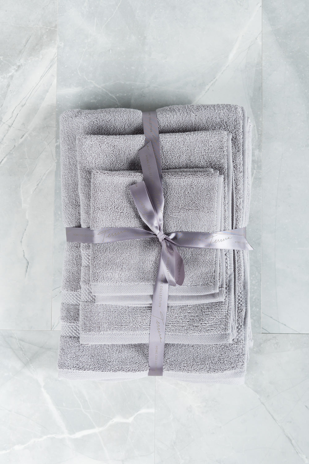 Bamboo 3-Piece Towel Set - Grey - Terrera