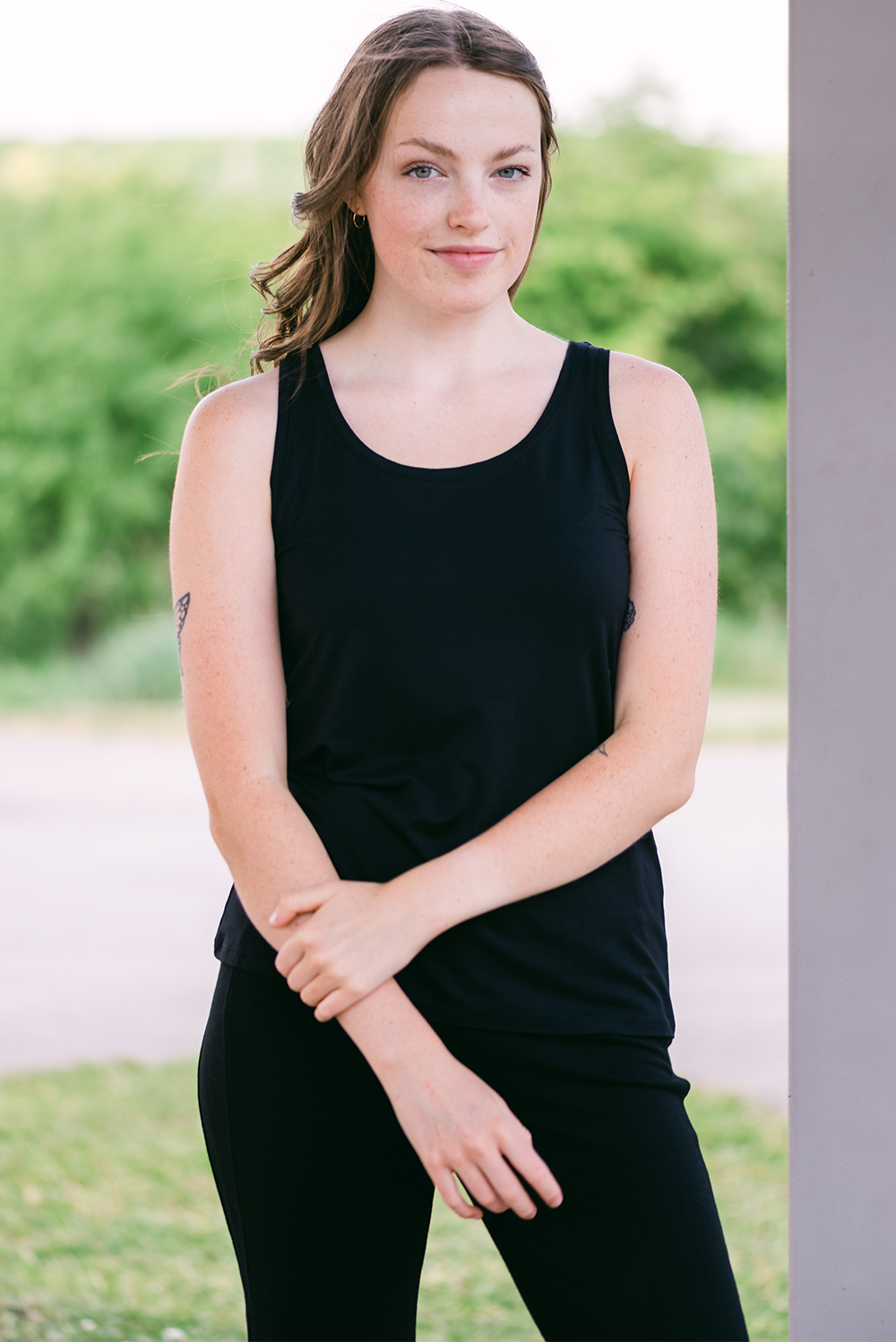 Cindy Bamboo Tank - Black - Terrera