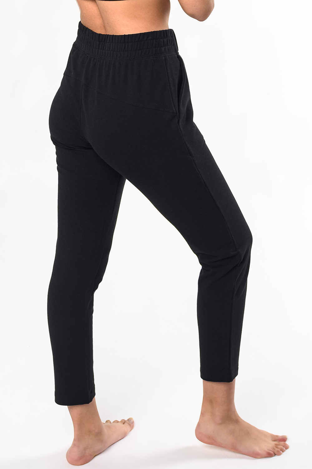 Giselle Pull On Bamboo Ankle Pant - Black - Terrera