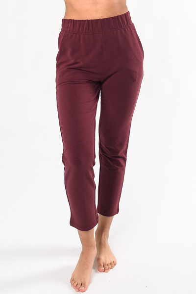 Ruched Movement Legging Pant-Brown-Bamboo-Sustainable Green Womens