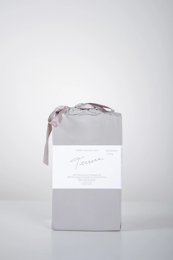 Bamboo Pillowcase Set - Grey - Terrera