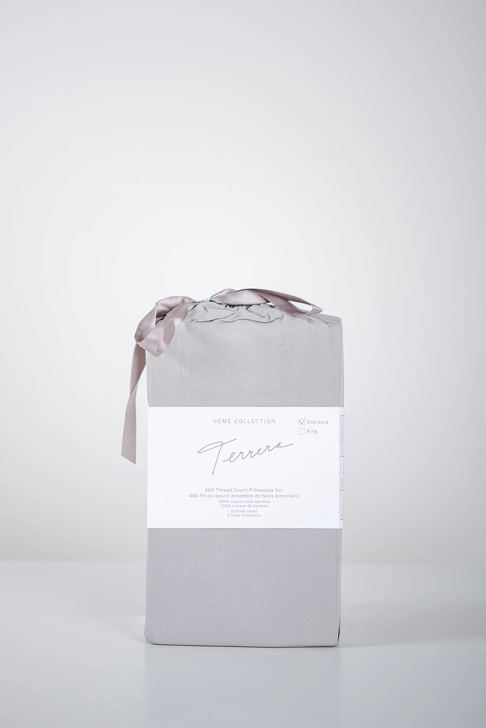 Terrera Bamboo Pillowcase Set - Grey