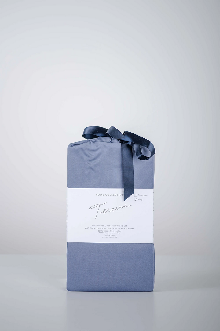 Bamboo Pillowcase Set - Mineral Blue - Terrera