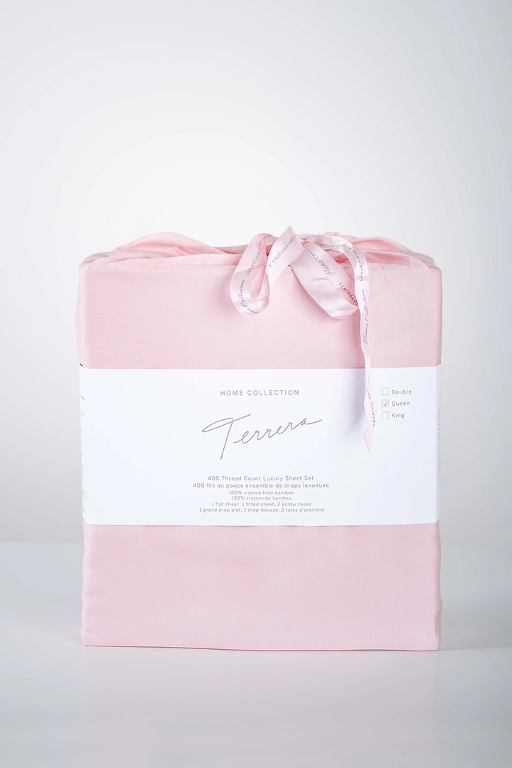 Bamboo Sheet Set - Pale Rose - Terrera